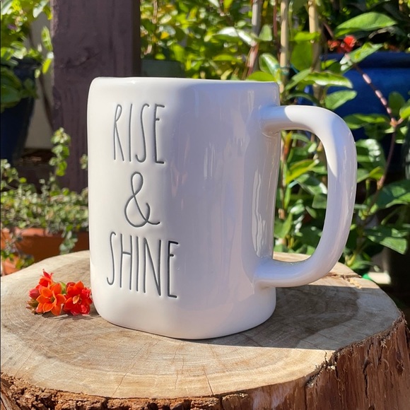 ☀️ NEW Rae Dunn “RISE & SHINE” Coffee / Tea Mug ☀️ - Picture 3 of 6